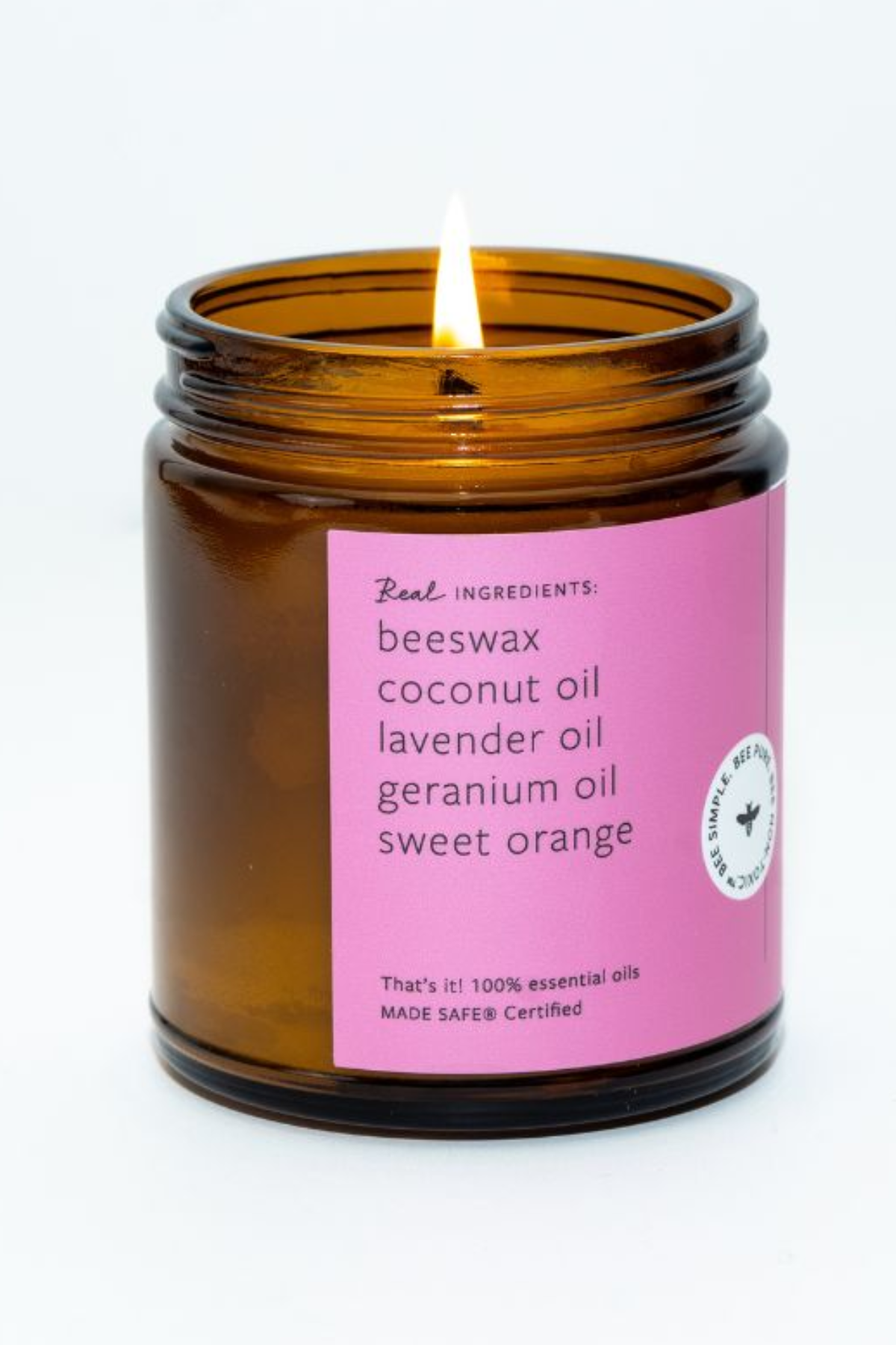 Wildflower Citrus Essential Oil Beeswax Non Toxic Candle