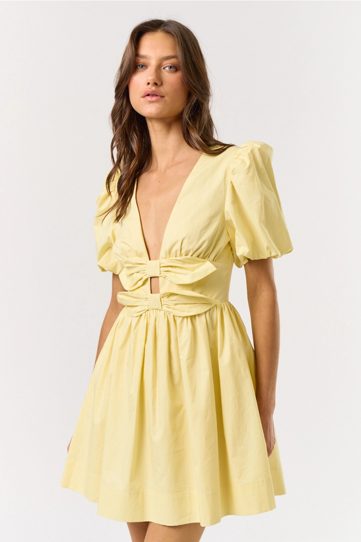 Pastel Buttercup Mini Dress