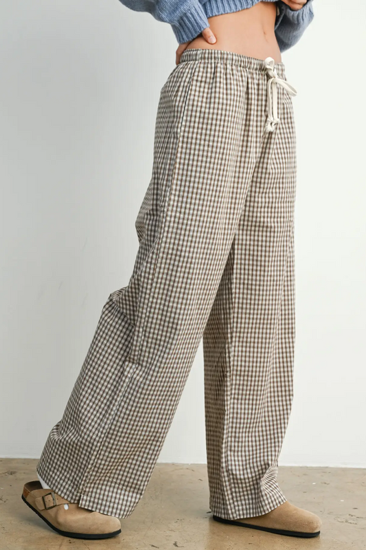 Gingham Loose Fit Boxer Pant