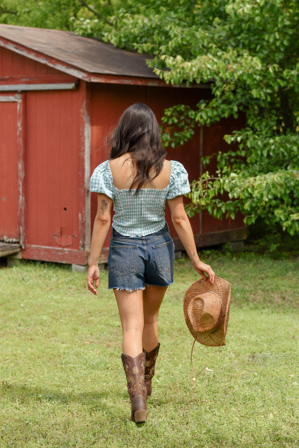 Ruth Gingham Sweetheart Top