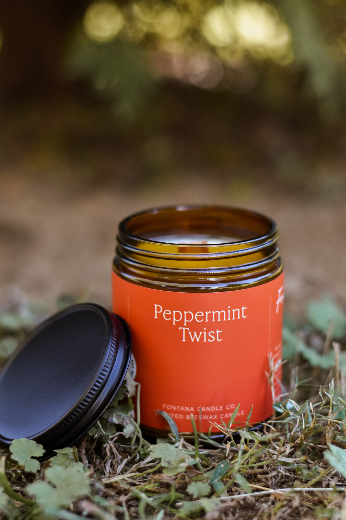 Peppermint Twist Essential Oil Beeswax Non Toxic Candle