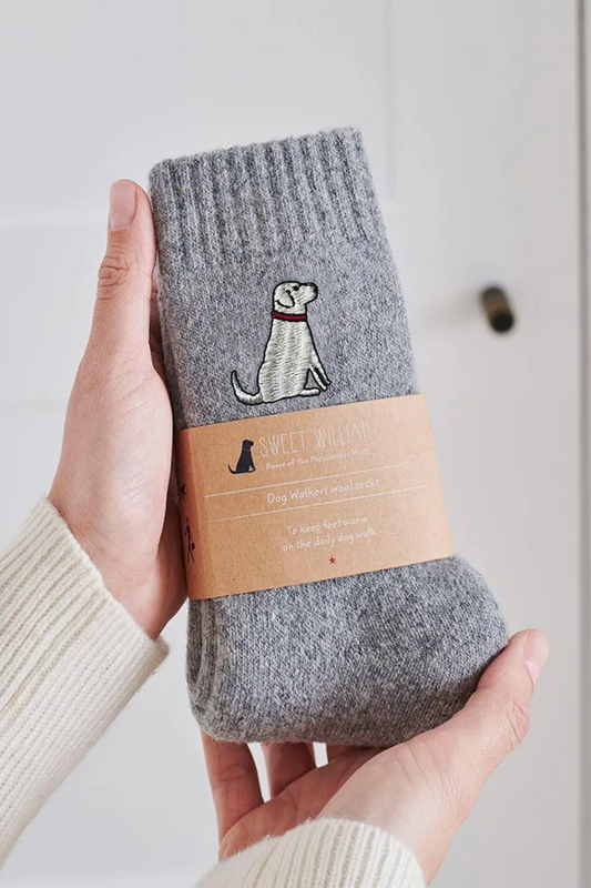 Dog Walking Socks - Yellow Labrador