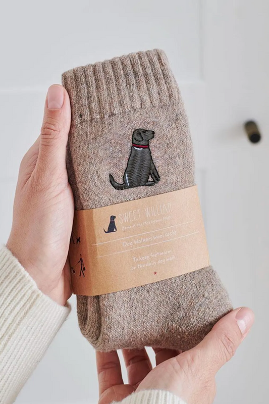 Dog Walking Socks - Chocolate Labrador