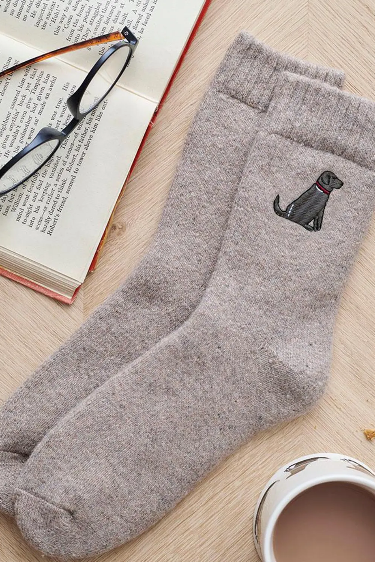Dog Walking Socks - Chocolate Labrador