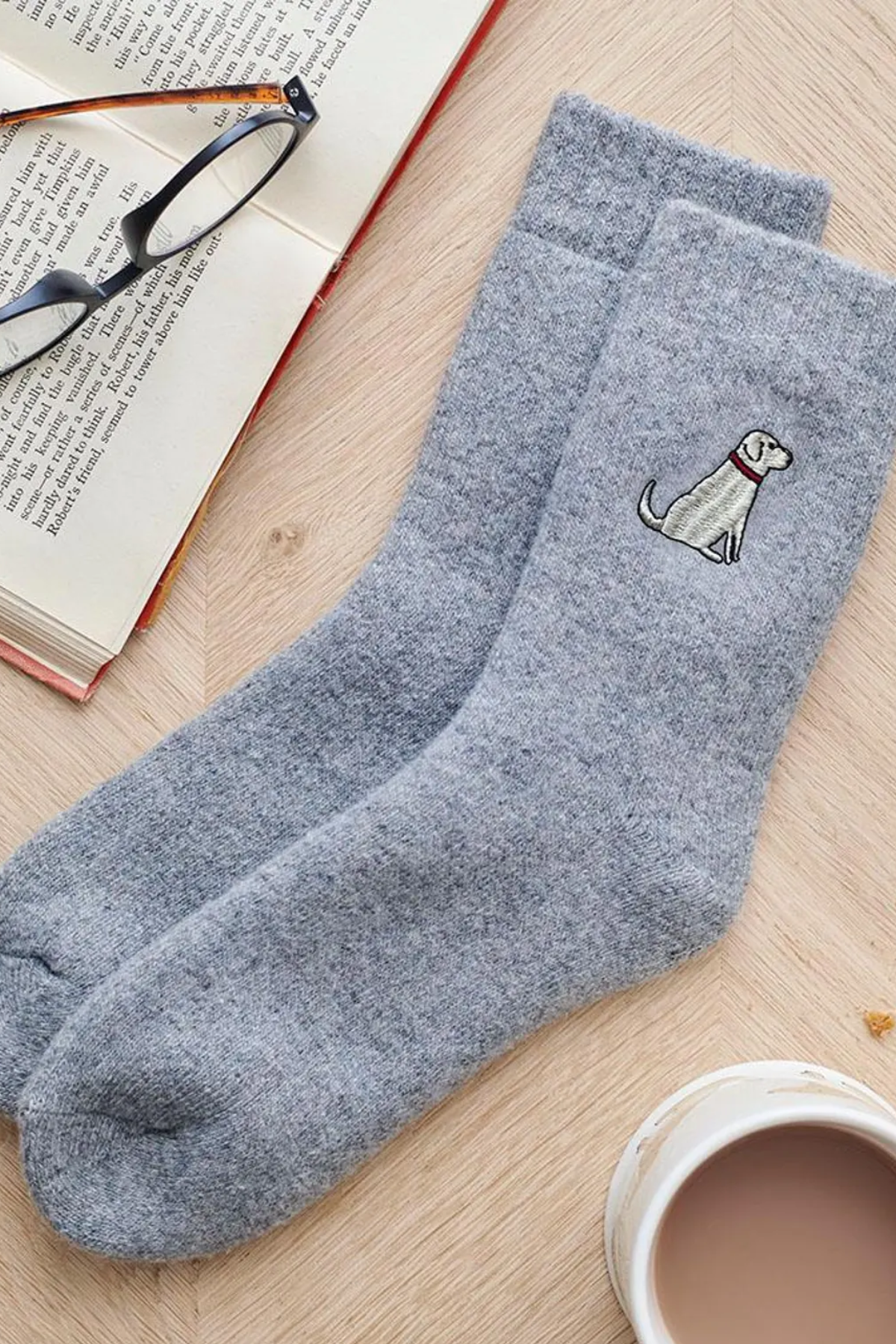 Dog Walking Socks - Yellow Labrador