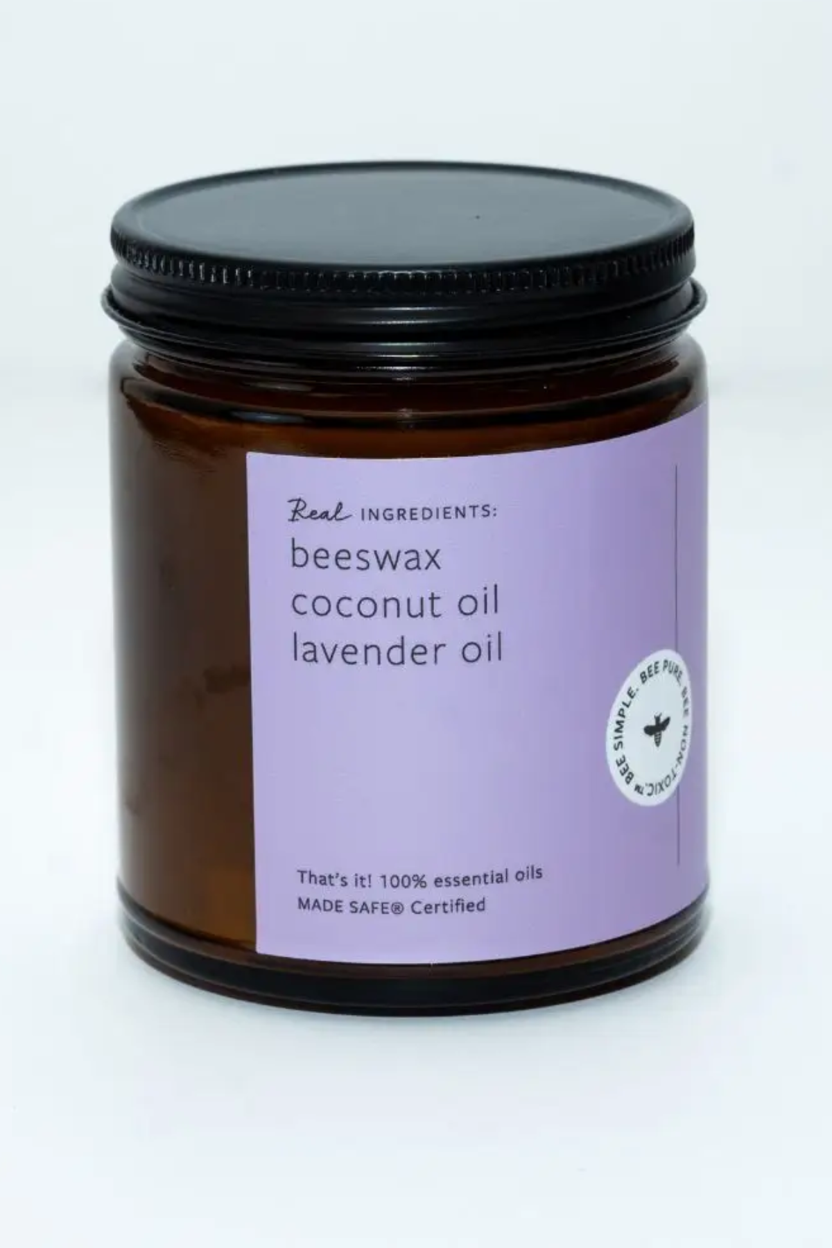 Lavender Essential Oil  Beeswax Non-Toxic Candle
