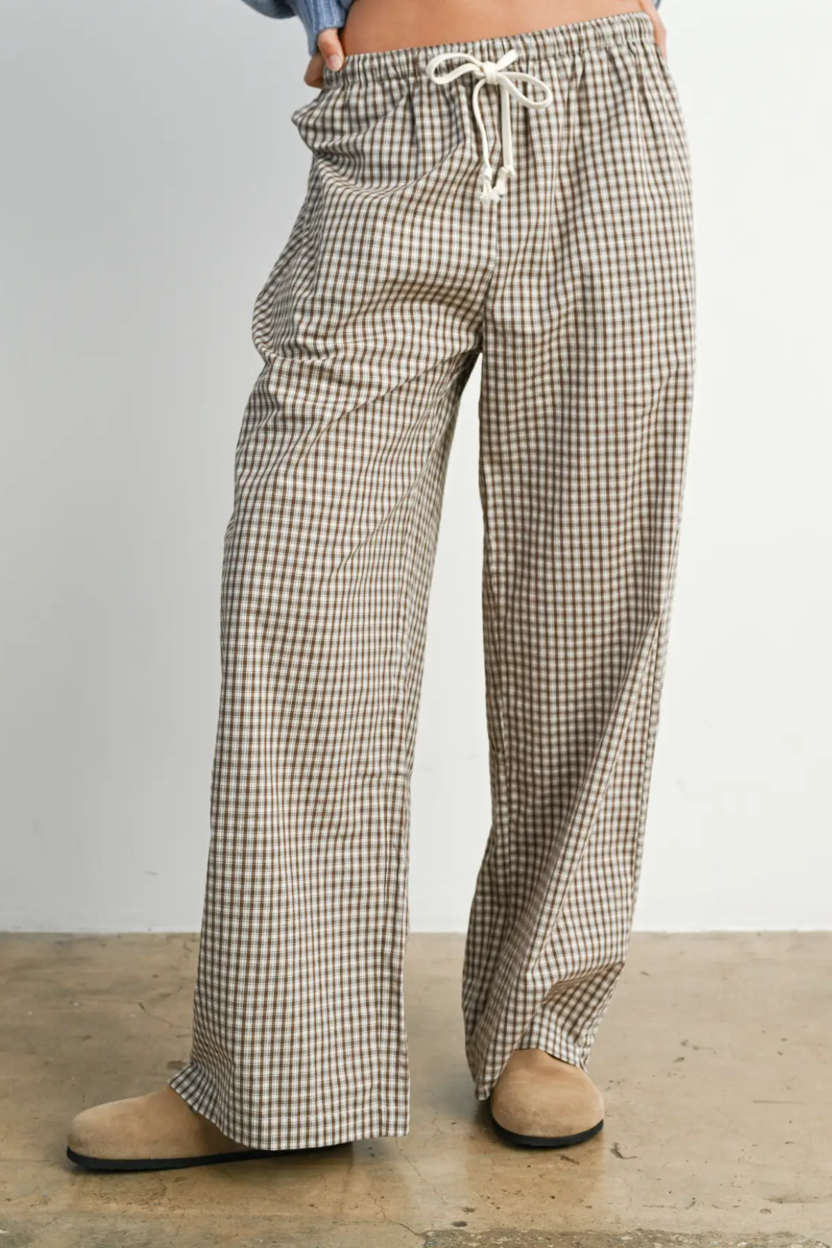 Gingham Loose Fit Boxer Pant