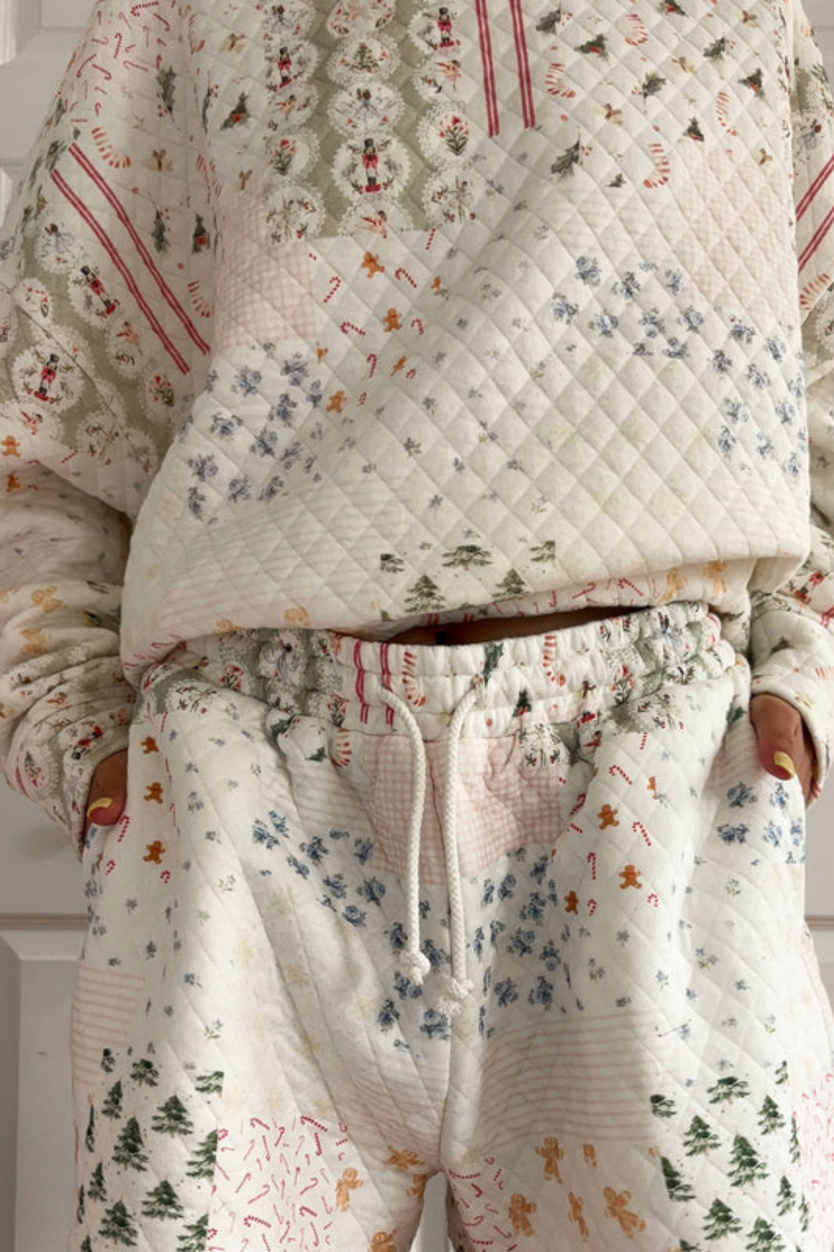 Christmas Holiday Quilted Joggers