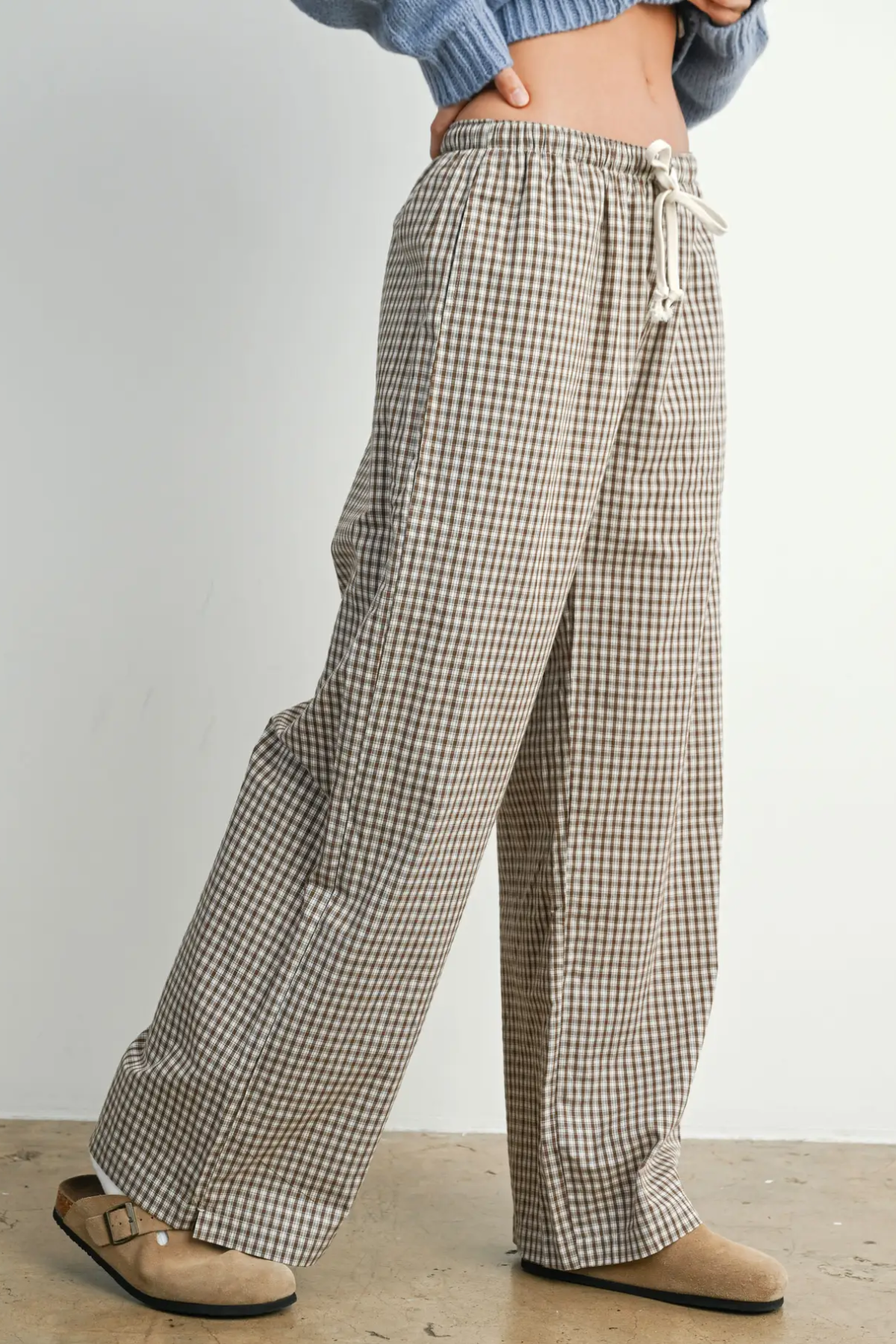Gingham Loose Fit Boxer Pant