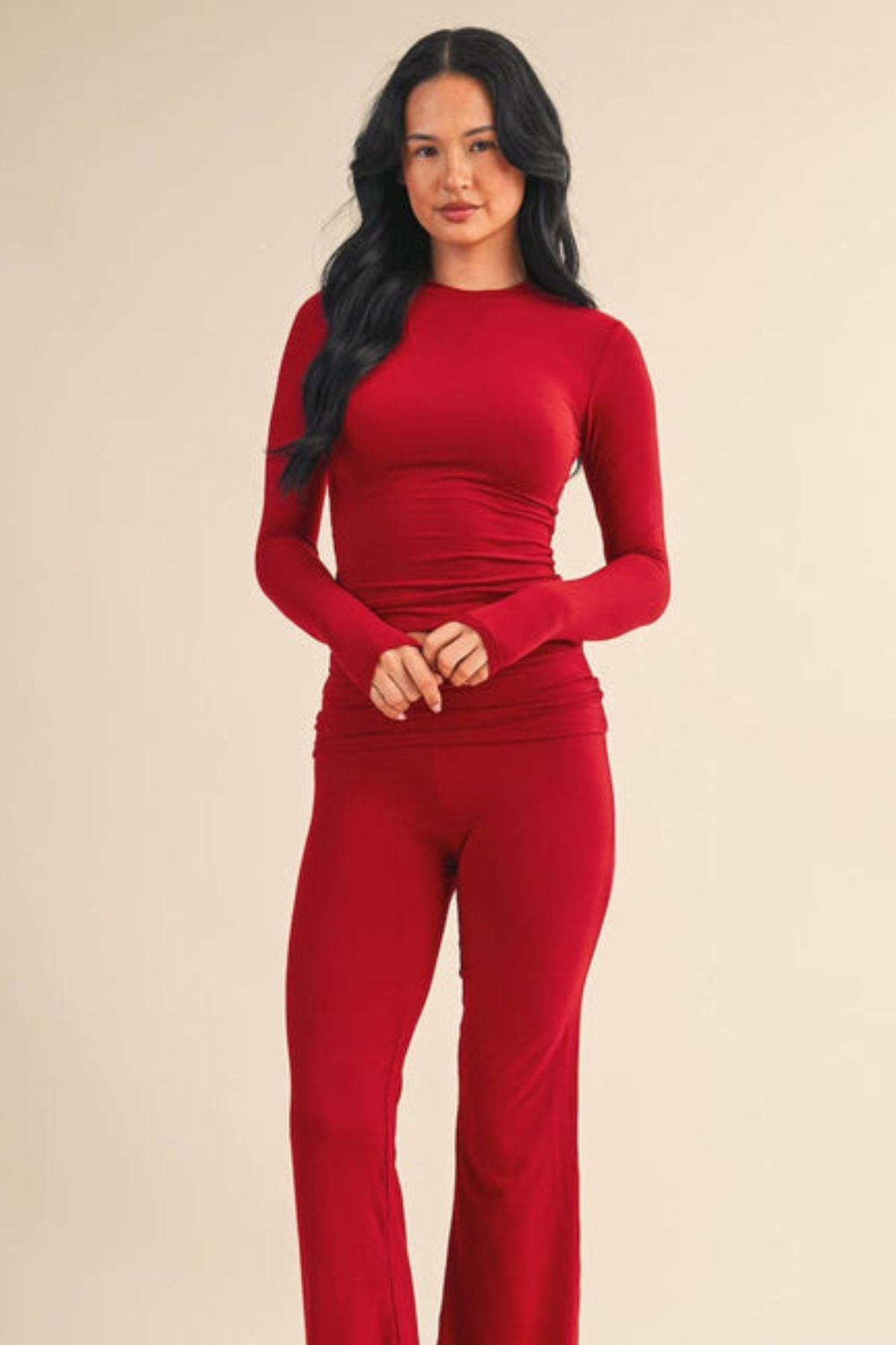 Soft Knit Cherry Jersey Long Sleeve Tee