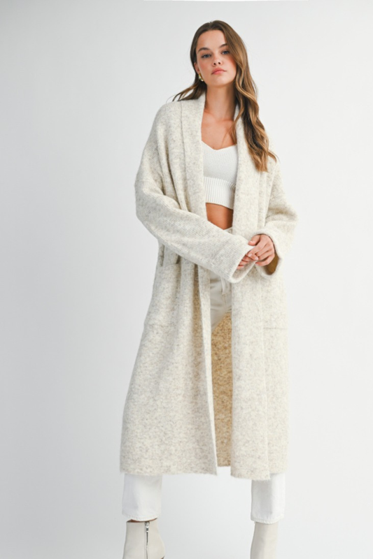 Shawl Collar Duster Cardigan