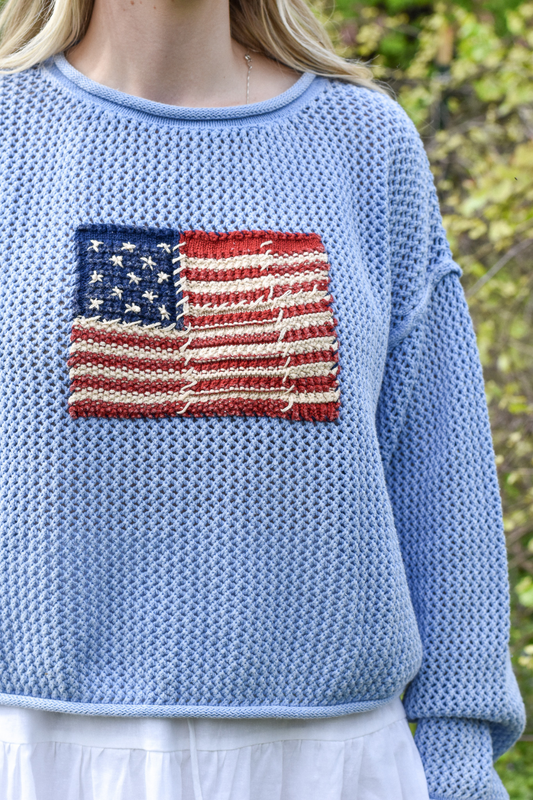 American Flag Knit Sweater