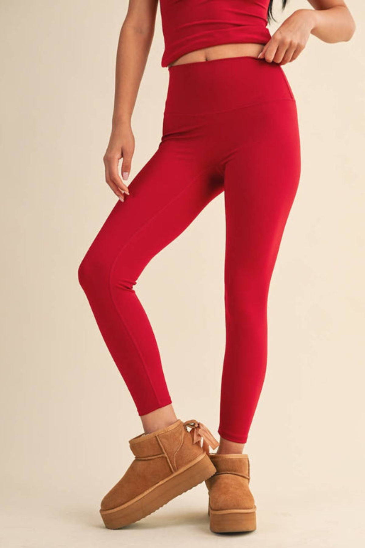 Aligned Performance Cherry High-Rise Leggings