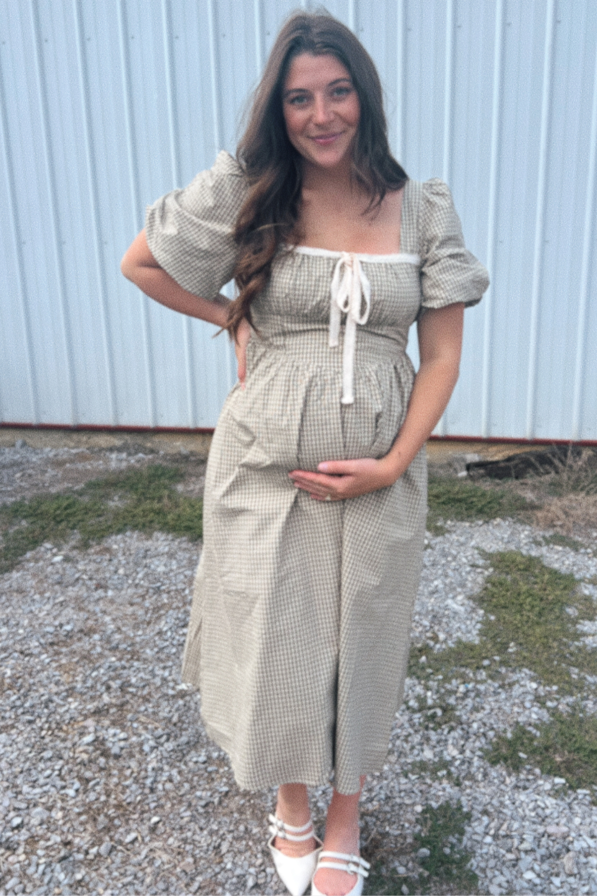 Ella Gingham Puff Sleeve Dress